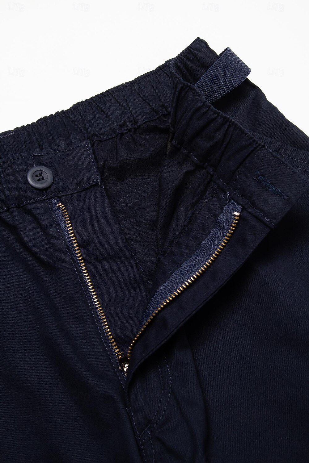 Men's Cargo Pants Cargo Trousers Work Pants Crop Multi Pocket Plain Camouflage Comfort Breathable Calf-Length Casual Daily Streetwear Cotton Blend Sports Fashion turmeric Black Micro-elastic