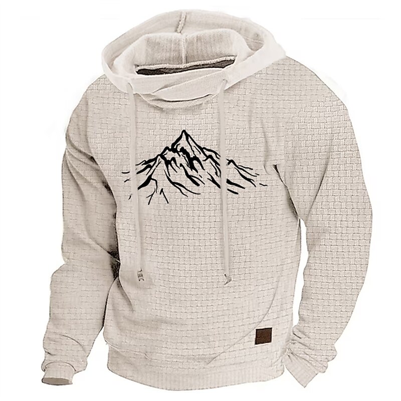 Men's Hoodie Pullover Hoodie Sweatshirt Black White Wine Army Green Royal Blue Hooded Solid Color Drawstring Sports & Outdoor Casual Streetwear Hot Stamping Basic Streetwear Sportswear Fall Winter