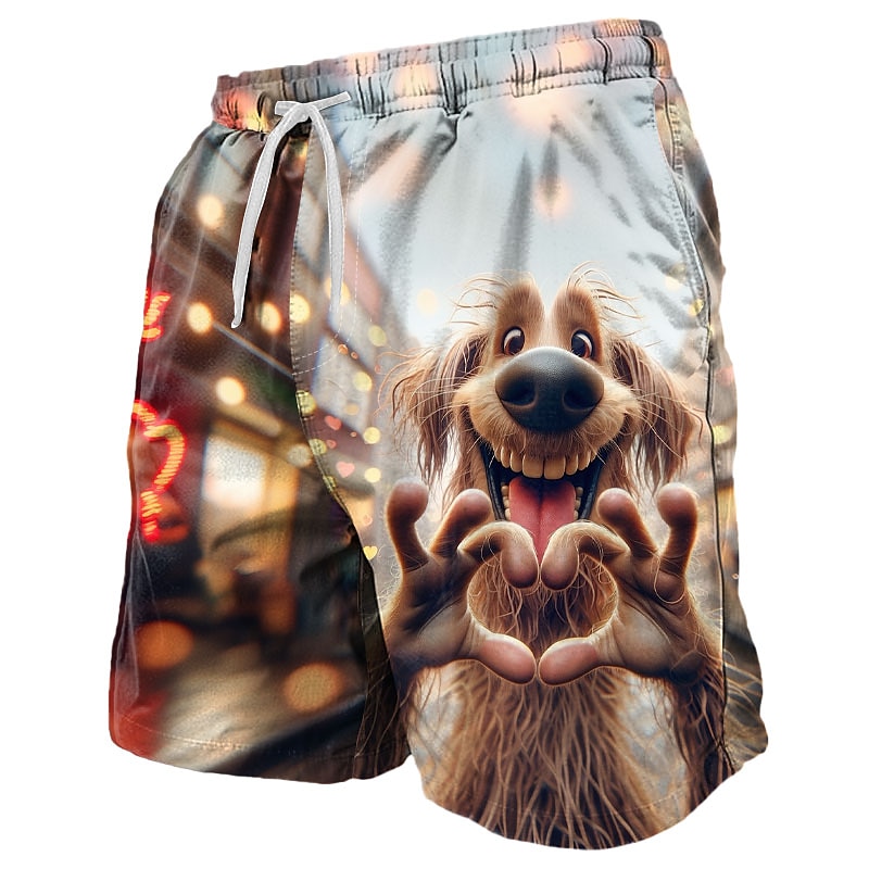 Men's Animal Crocodile Funny Swimming Trunks Board Shorts Shorts Mid Waist Streetwear Hawaiian Casual Daily Holiday Pocket Drawstring Elastic Waist Designer Clothing Apparel
