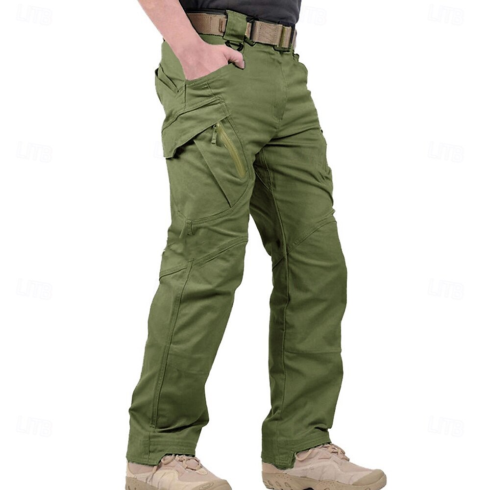 Men's Cargo Pants Cargo Trousers Combat Trousers Tactical Pants Solid Color Ripstop Breathable Going out Streetwear Designer Casual Black Green