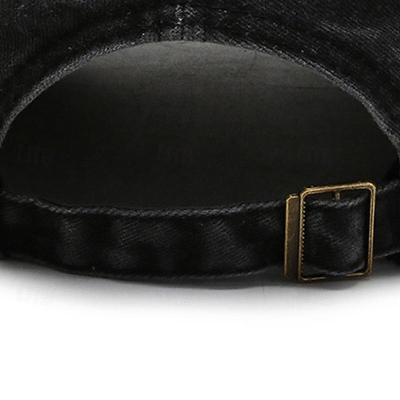 Men's Baseball Cap Sun Hat Trucker Hat Black Navy Blue Cotton Embroidered Vintage Fashion Casual Street Daily Letter Adjustable Sunscreen Breathable