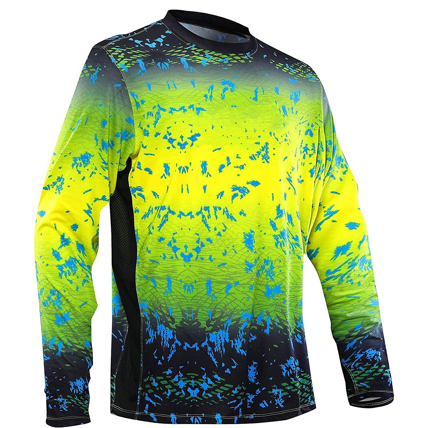 Men's Fishing Shirt Outdoor Long Sleeve UPF50+ UV Protection Breathable Quick Dry Lightweight Top Summer Spring Outdoor Fishing Yellow / Black Dark Gray Green Black