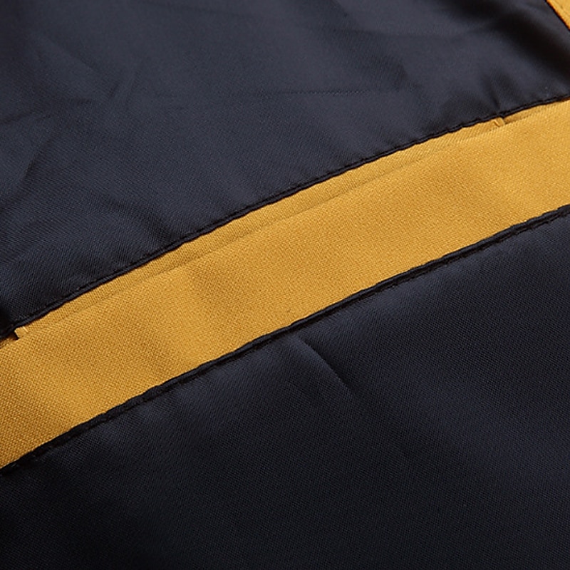 Men's Winter Coat Down Jacket Puffer Jacket Pocket Office & Career Date Casual Daily Outdoor Casual Sports Winter Solid / Plain Color Black Yellow Blue Beige Puffer Jacket