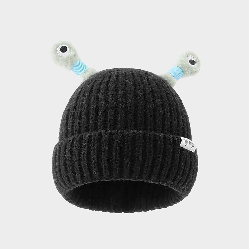 Christmas Gifts Knitted Beanie, Cartoon Glowing Little Monster Knit Hat with Eyes, Retractable Tentacles Beanie Funny Monster LED Knit Beanie