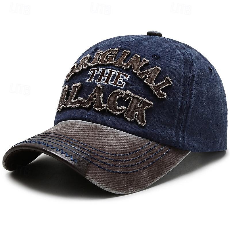 Men's Baseball Cap Sun Hat Trucker Hat Black Navy Blue Cotton Embroidered Vintage Fashion Casual Street Daily Letter Adjustable Sunscreen Breathable