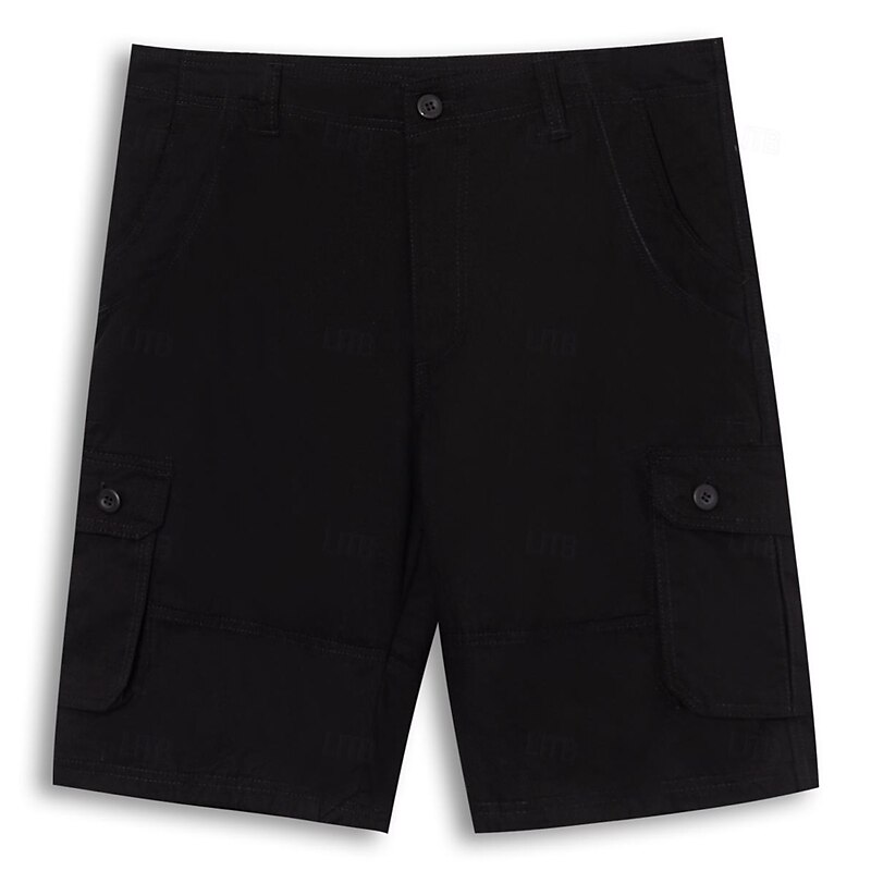 Men's Cargo Shorts Shorts Hiking Shorts Multi Pocket Plain Wearable Knee Length Outdoor Casual Daily Sports Fashion Black Yellow