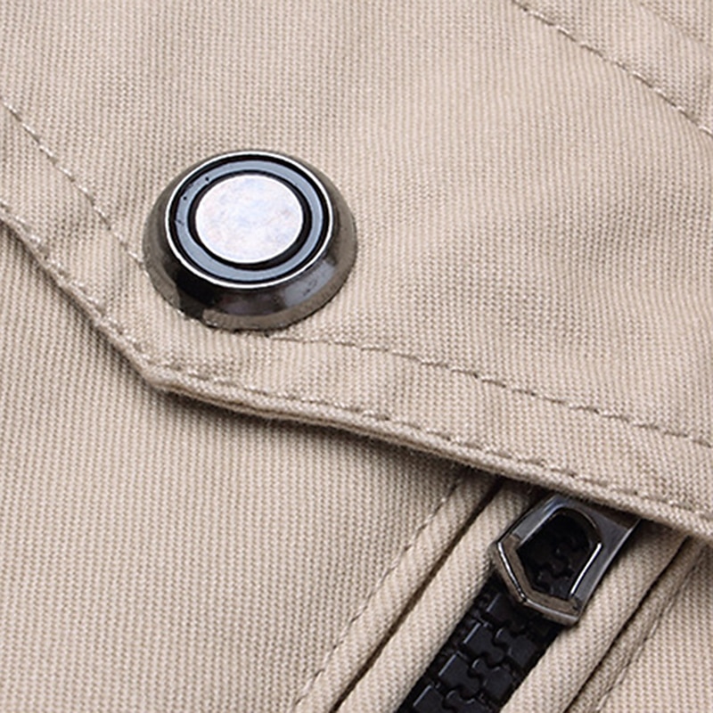 Men's Winter Jacket Bomber Jacket Fleece Jacket Outdoor Daily Wear Warm Pocket Fall Winter Plain Fashion Streetwear Stand Collar Regular Black Wine Khaki Army Green Dark Blue Jacket