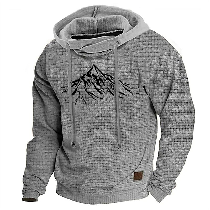 Men's Hoodie Pullover Hoodie Sweatshirt Black White Wine Army Green Royal Blue Hooded Solid Color Drawstring Sports & Outdoor Casual Streetwear Hot Stamping Basic Streetwear Sportswear Fall Winter