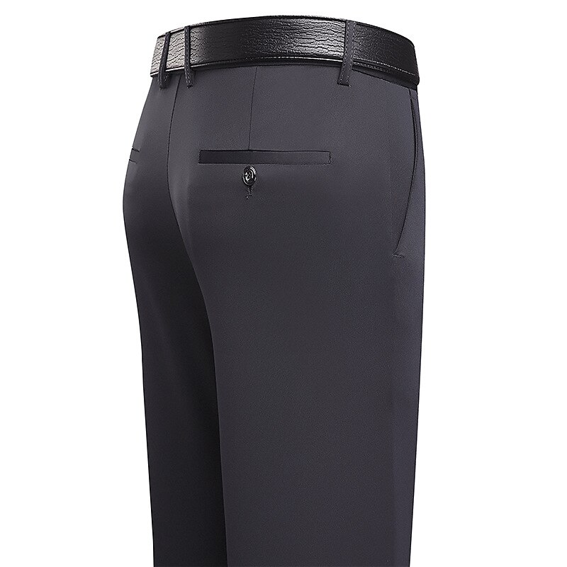 Men's Chinos Pocket Plain Comfort Breathable Wedding Business Casual Fashion Formal Stretchy Dress Pants