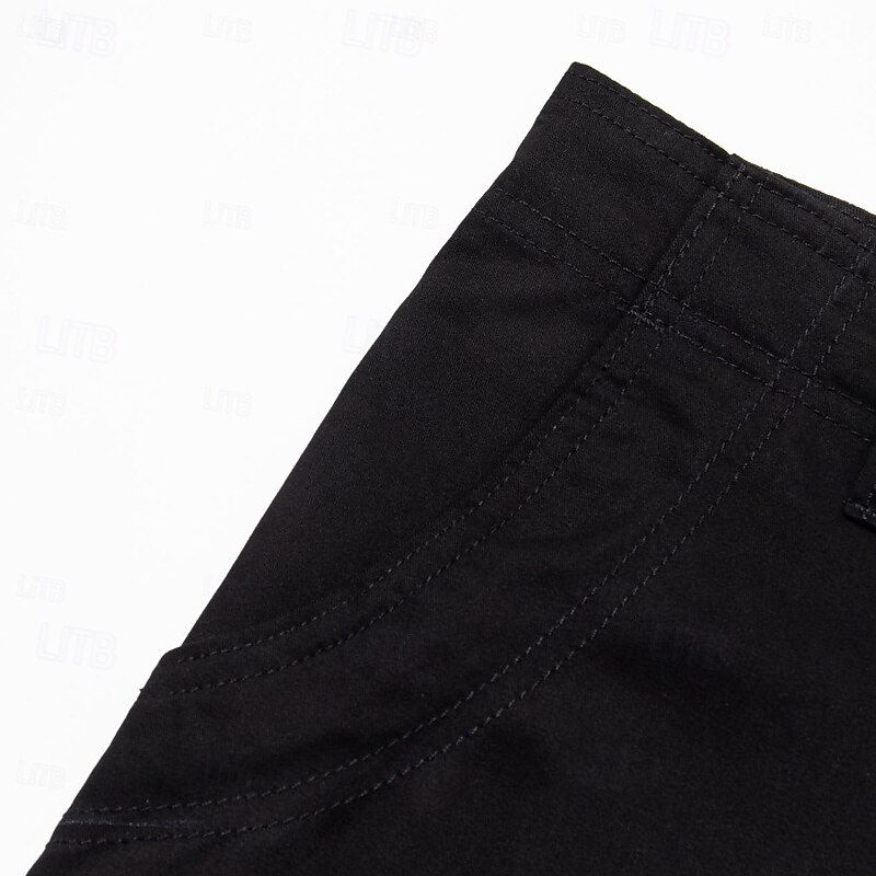 Men's Cargo Shorts Shorts Hiking Shorts Multi Pocket Plain Wearable Knee Length Outdoor Casual Daily Sports Fashion Black Yellow