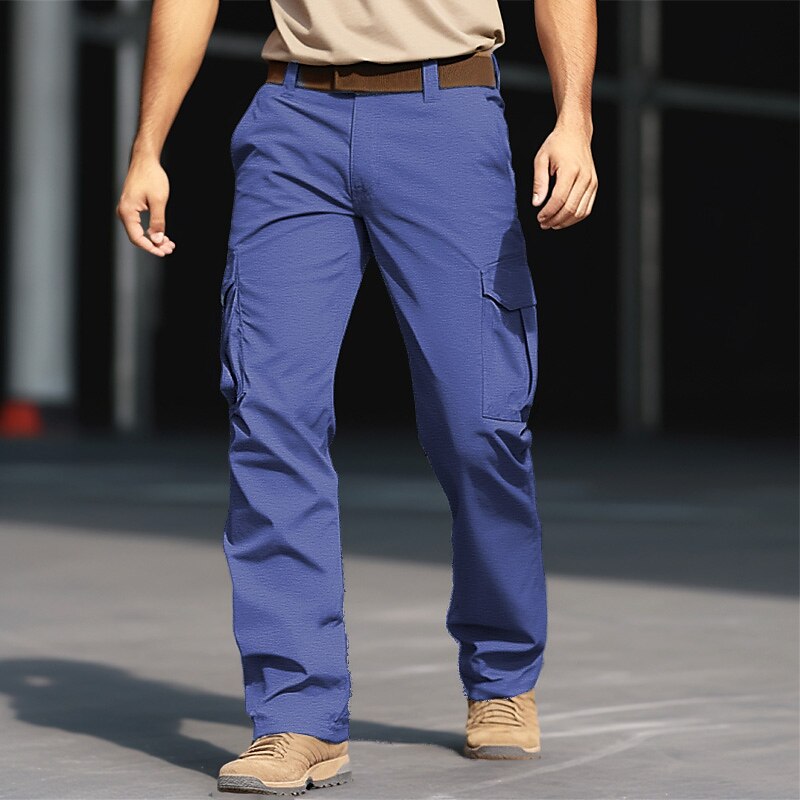 Men's Hiking Zipper Pocket Plain Comfort Wearable Casual Daily Holiday Fashion Cargo Pants