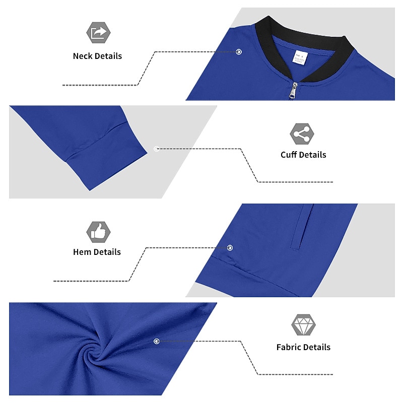 Men's Lightweight Jacket Casual Jacket Vacation Daily Breathable Pocket Spring Fall Plain Fashion Classic Stand Collar Regular Black Yellow Red Navy Blue Royal Blue Jacket