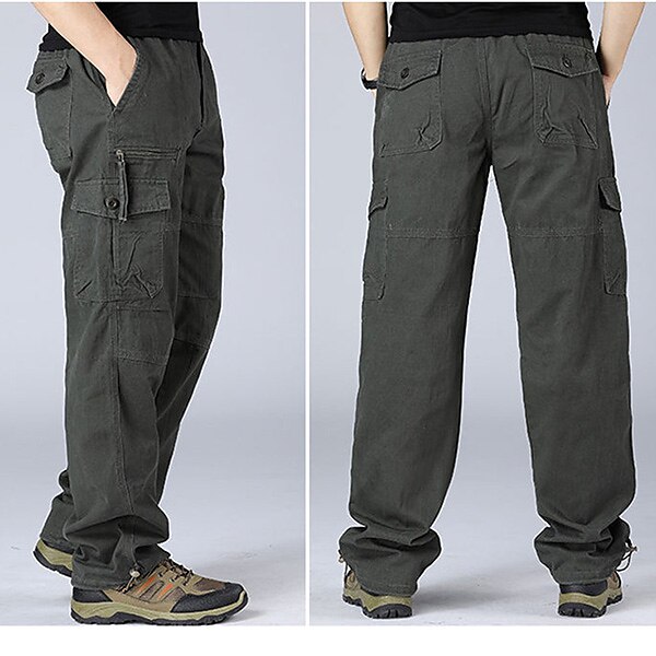 Men's Cargo Pants Hiking Pants Trousers Military Summer Outdoor Ripstop Breathable Quick Dry Zipper Pocket Pants / Trousers Bottoms ArmyGreen Army Yellow Cotton Hunting Fishing Climbing M L XL XXL