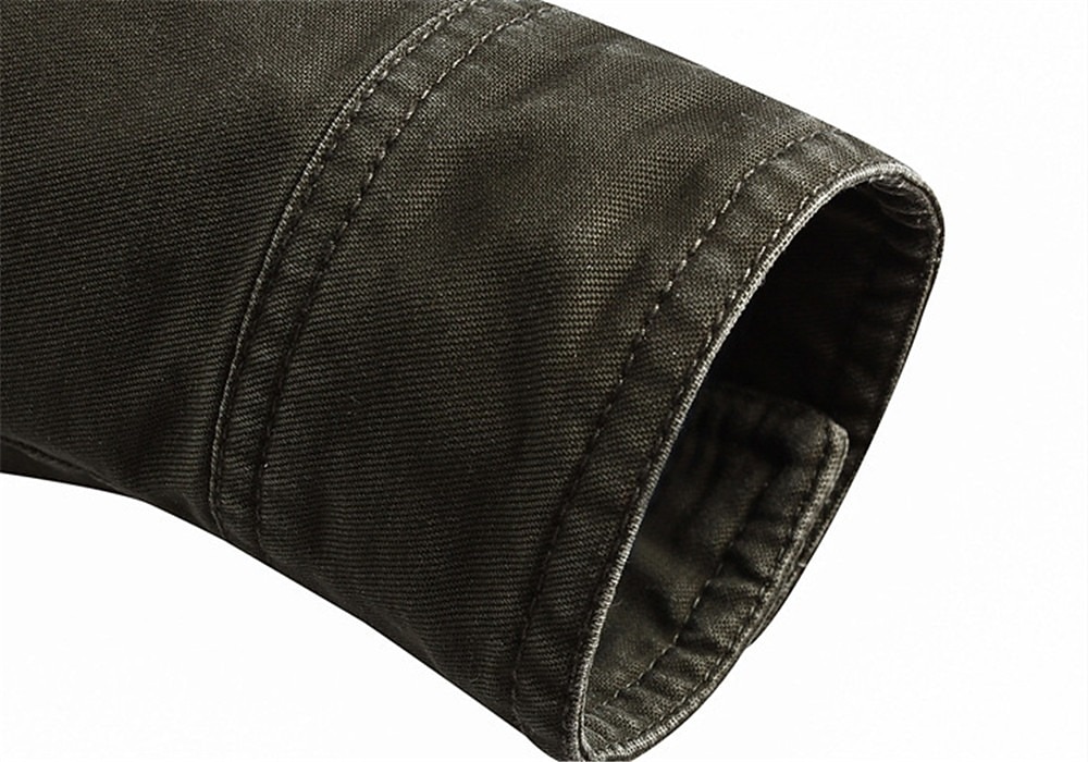 Men's Bomber Jacket Varsity Jacket Tactical Jacket Casual Wearable Multi Pocket Spring Fall Winter Military Military Style Stand Collar Regular Cotton Black Khaki Army Green Jacket