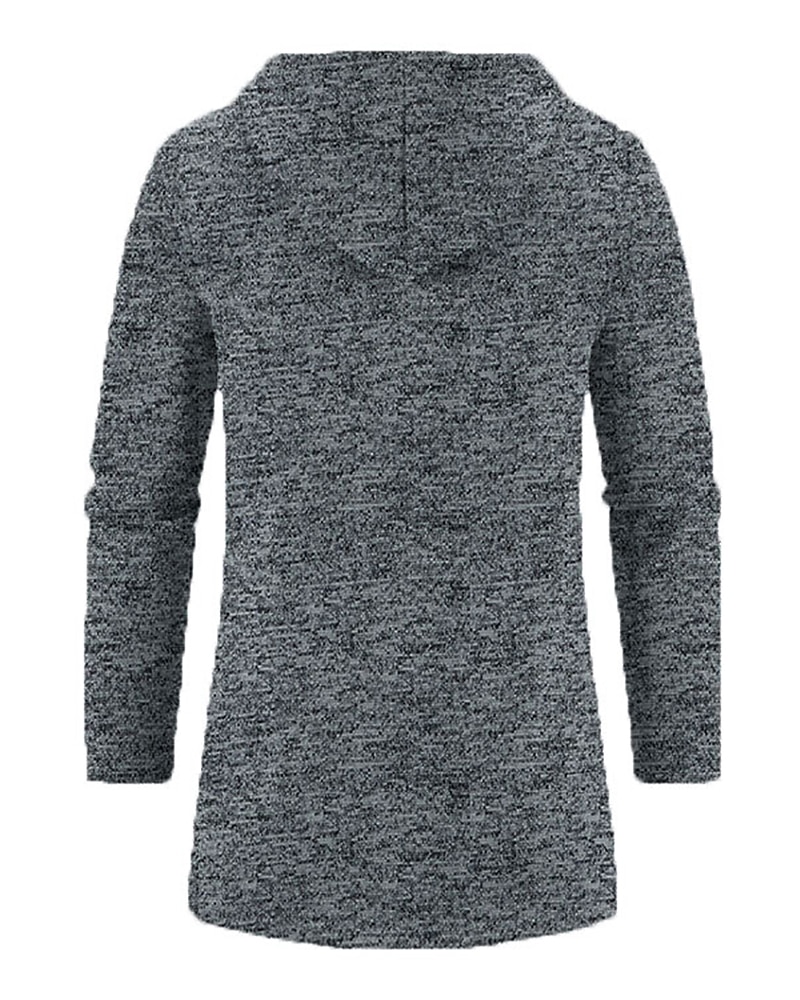 Men's Overcoat Trench Coat Long Trench Coat Vacation Daily Spring Winter Polyester Windproof Warm Outerwear Clothing Apparel Fashion Classic Plain Pocket Hooded Zipper