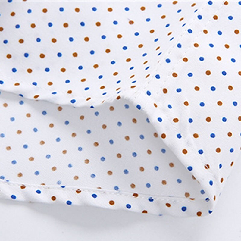 Men's Dress Shirt Button Down Shirt Collared Shirt Black White Red Navy Blue Long Sleeve Polka Dot Turndown Summer Spring Wedding Outdoor Clothing Apparel Print