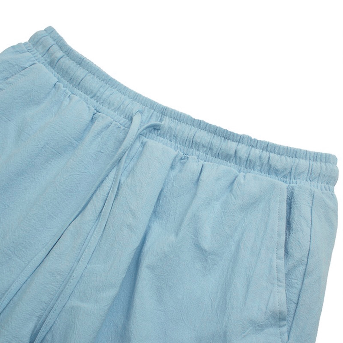 Men's Cargo Shorts Shorts Linen Shorts Summer Shorts Beach Shorts Elastic Waist Drawstring Multi Pocket Plain Knee Length Outdoor Beach Vacation Hawaiian Black White Inelastic