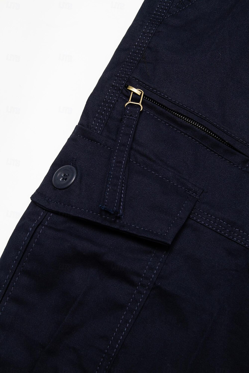 Men's Cargo Pants Cargo Trousers Work Pants Crop Multi Pocket Plain Camouflage Comfort Breathable Calf-Length Casual Daily Streetwear Cotton Blend Sports Fashion turmeric Black Micro-elastic