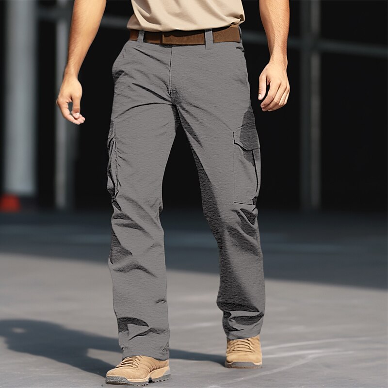 Men's Hiking Zipper Pocket Plain Comfort Wearable Casual Daily Holiday Fashion Cargo Pants