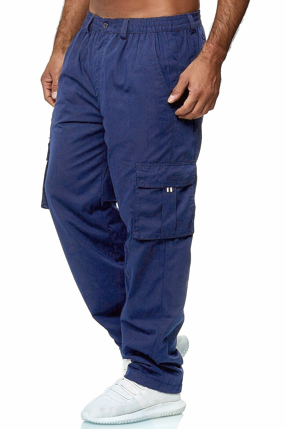 Men's Cargo Pants Cargo Trousers Trousers Elastic Waist Multi Pocket Straight Leg Multi Color Outdoor Sports Full Length Daily Wear Casual ArmyGreen Black Inelastic