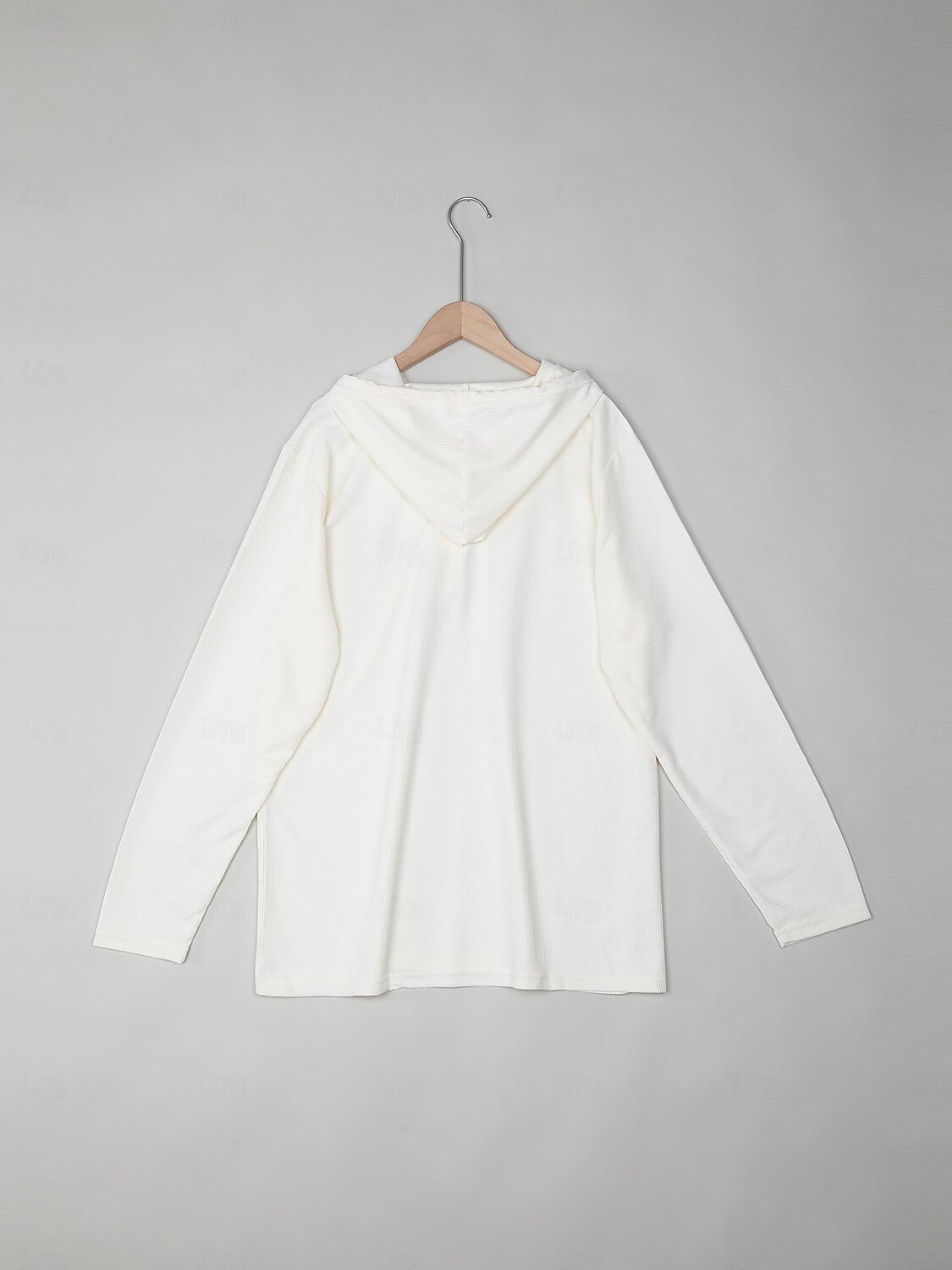 Men's T shirt Tee Waffle Shirt Tee Top Long Sleeve Shirt Plain Hooded Street Vacation Long Sleeve Clothing Apparel Fashion Designer Basic