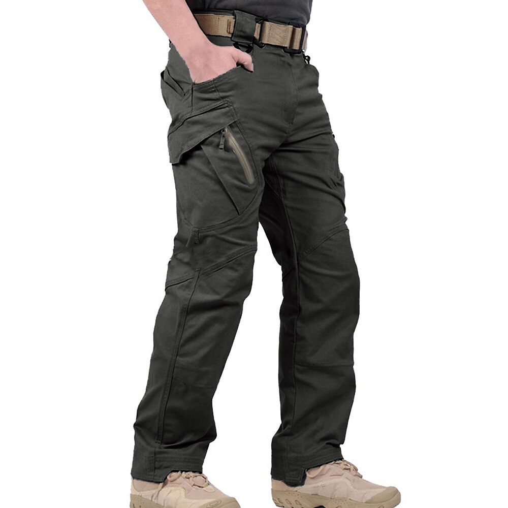 Men's Cargo Pants Cargo Trousers Combat Trousers Tactical Pants Solid Color Ripstop Breathable Going out Streetwear Designer Casual Black Green