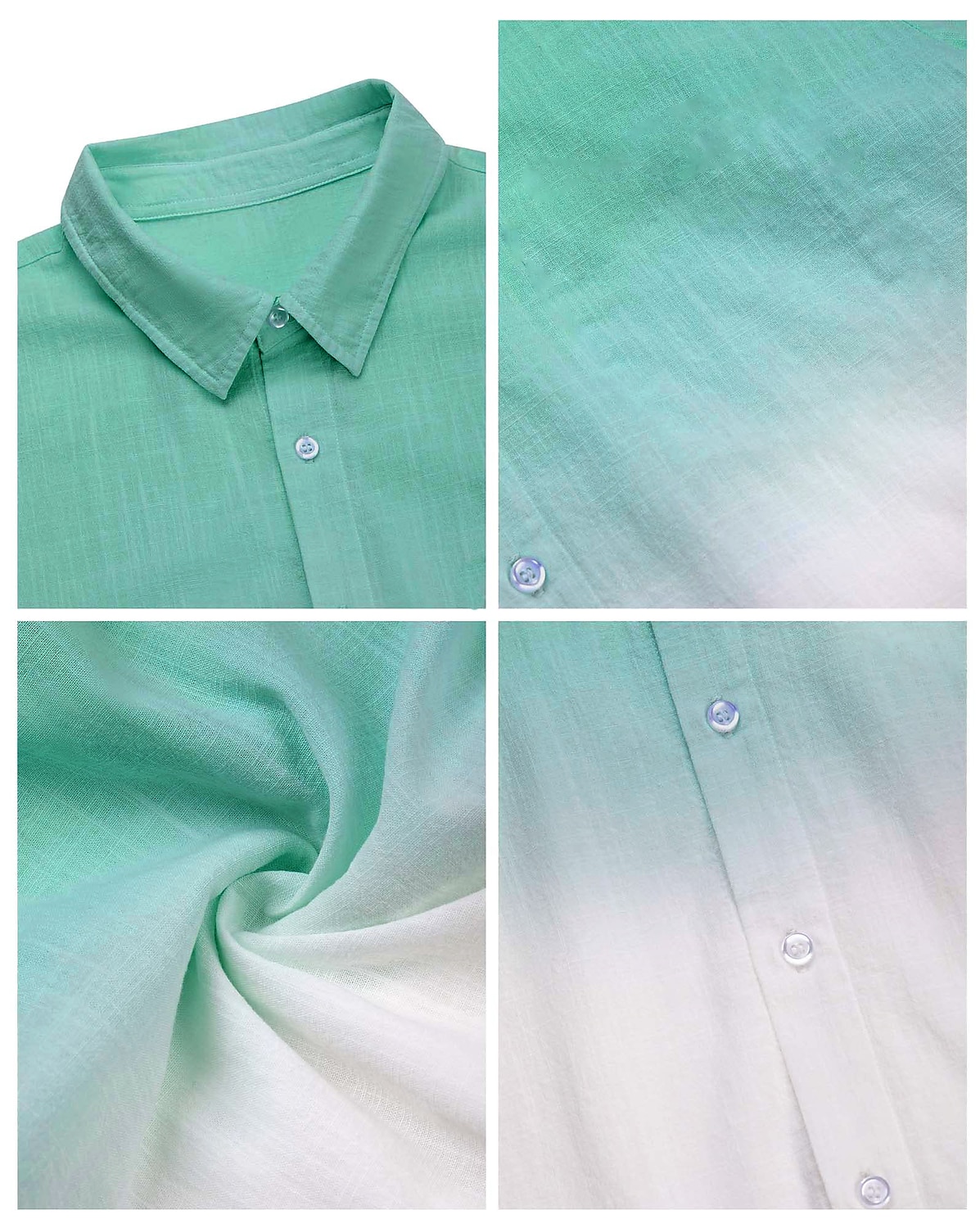 Men's Shirt Button Up Shirt Casual Shirt Summer Shirt Beach Shirt Pink Navy Blue Blue Short Sleeve Gradient Lapel Summer Casual Daily Clothing Apparel