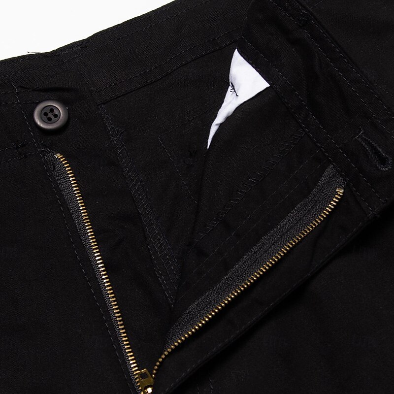 Men's Cargo Shorts Shorts Hiking Shorts Multi Pocket Plain Wearable Knee Length Outdoor Casual Daily Sports Fashion Black Yellow