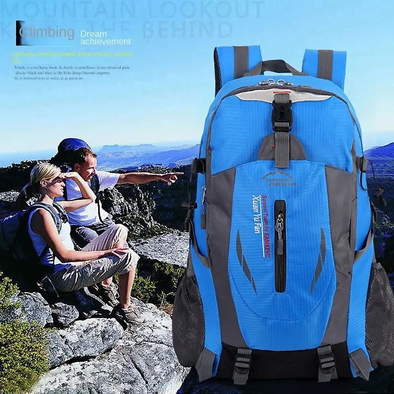 Outdoor Waterproof Nylon Backpack for Hiking, Travel, and School - Durable and Spacious for Students, Back to School