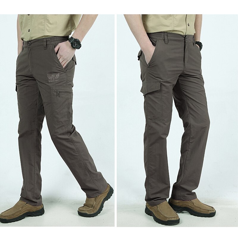 Men's Cargo Pants Cargo Trousers Tactical Pants Trousers Tactical Multi Pocket 6 Pocket Plain Quick Dry Outdoor Full Length Daily Hiking Casual Tactical Black Army Green Micro-elastic