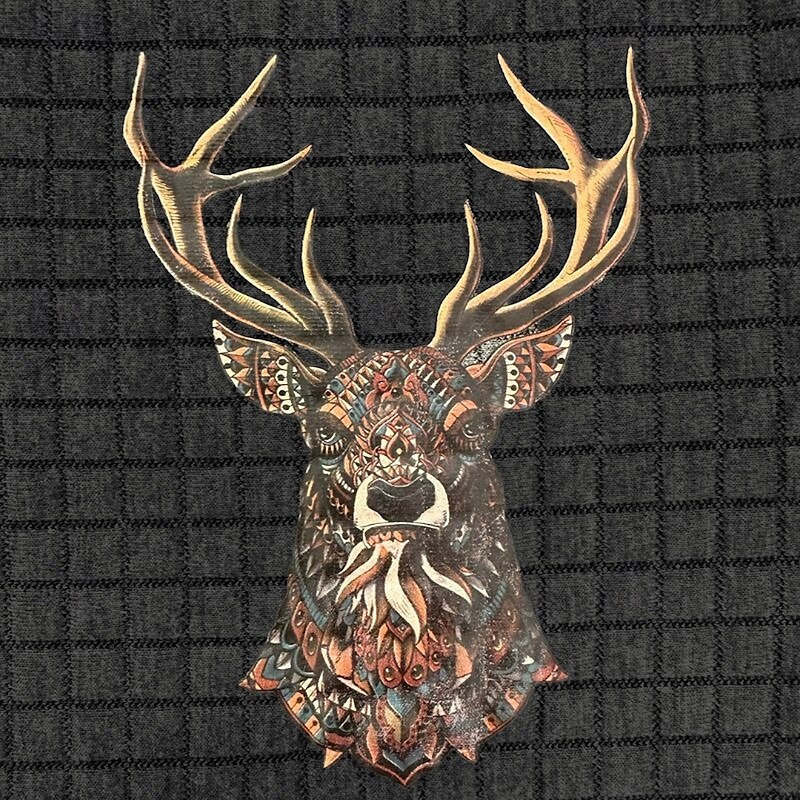 Men's Hunting Deer Waffle Sweatshirt Quarter Zip Long Sleeve Pullover Black White Stand Collar Reindeer Print Winter Jumper Daily Holiday Polyester Streetwear Casual Spring &  Fall Clothing