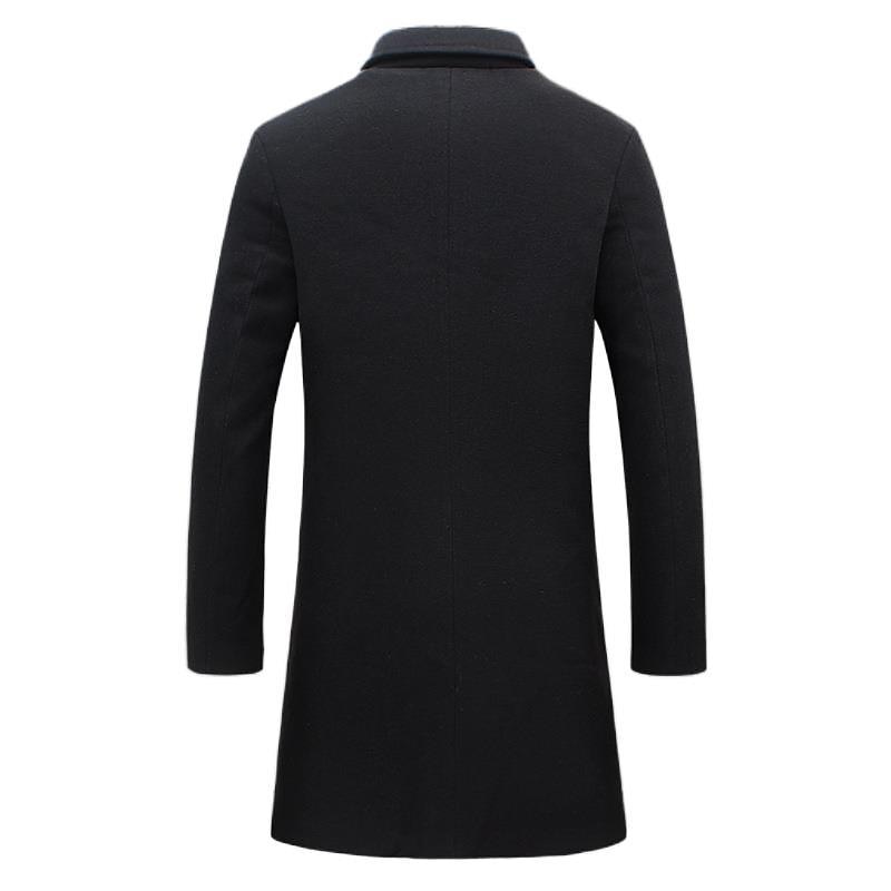 Men's Winter Coat Overcoat Business Casual Winter Polyester Thermal Warm Windbreaker Outerwear Clothing Apparel Business Classical