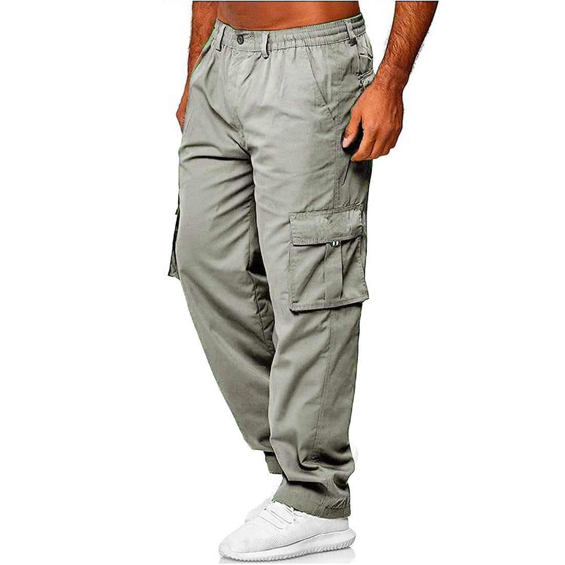 Mens Fashion Cargo Pants Casual Loose Trousers Multi-Pocket Outdoor Work Pants Jogger Athletic Sweatpants Navy