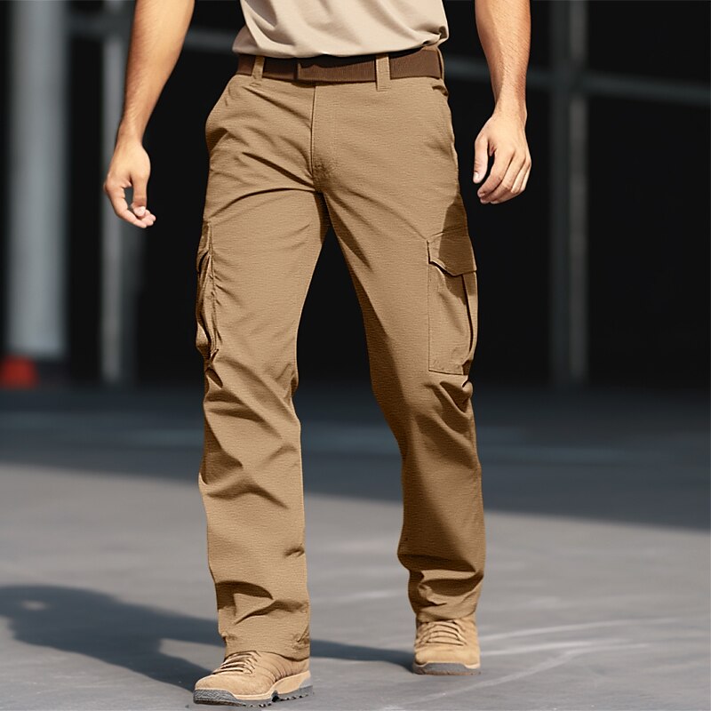 Men's Hiking Zipper Pocket Plain Comfort Wearable Casual Daily Holiday Fashion Cargo Pants