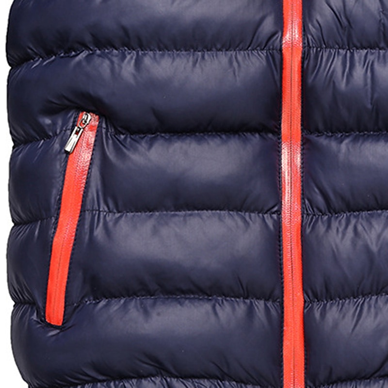 Men's Winter Coat Winter Jacket Puffer Jacket Quilted Jacket Zipper Pocket Hiking Windproof Warm Outdoor Winter Quilted Solid / Plain Color Black Burgundy Blue Dark Blue Puffer Jacket