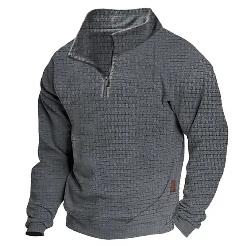 Men's Quarter Zip Plain Sports & Outdoor Streetwear Spring &  Fall Hoodies  Sweatshirt