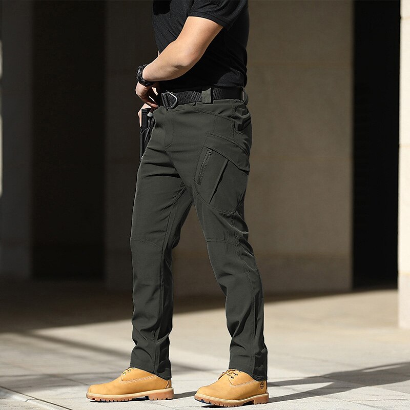 Men's Tactical Pocket Classic Multiple Pockets Solid Color Comfort Outdoor Full Length Casual Daily Streetwear Stylish Micro-elastic Cargo Pants