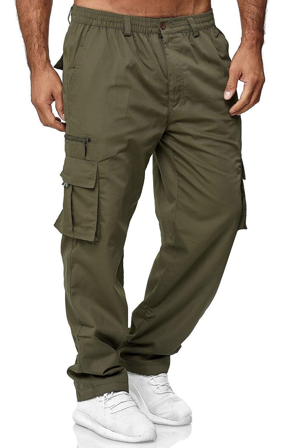 Men's Ripstop Relaxed Fit Tactical Straight Outdoor Hiking Long Lightweight Work Pants