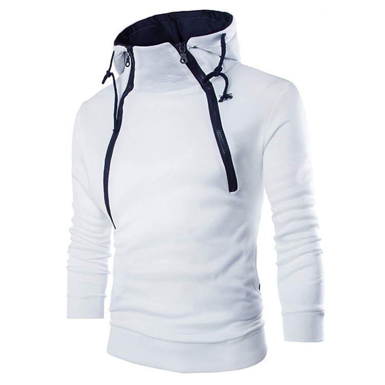 Men's Solid Color Sports & Outdoor Long Sleeve Hoodie
