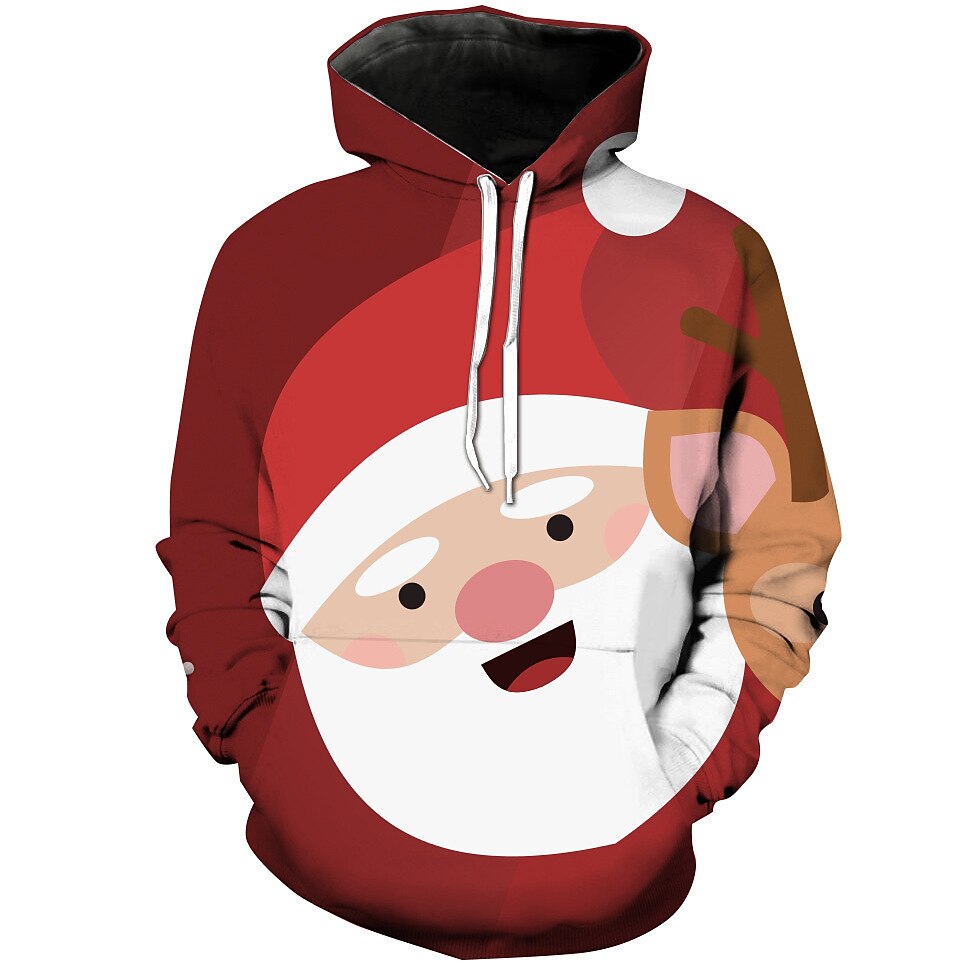 Unisex Adults' 3D Print Christmas Snowman Santa Claus Cartoon Manga Anime Hoodie