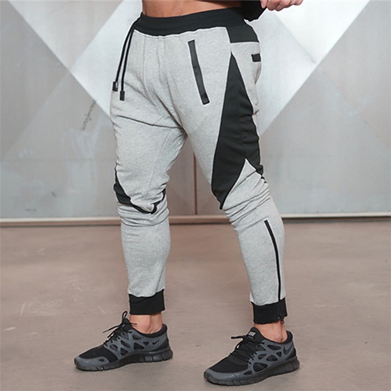 Men's Sweatpants Joggers Pocket Drawstring Elastic Waist Color Block Comfort Breathable Outdoor Daily Going out
