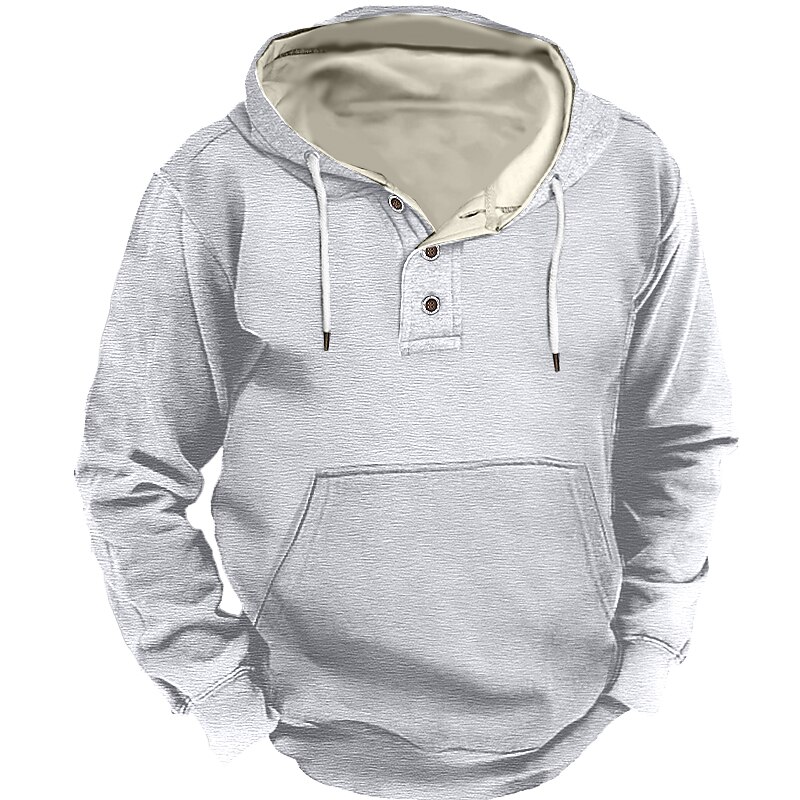 Men's Hoodie Black Red Blue Light Grey Gray Hooded Plain Sports & Outdoor Daily Holiday Streetwear Cool Casual Fall Winter Clothing Apparel Hoodies Sweatshirts  Long Sleeve