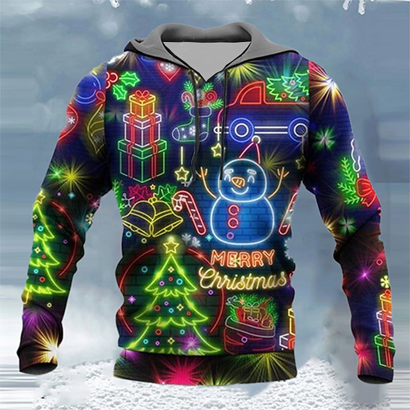 Graphic Christmas Tree Christmas Pattern Fashion Daily Basic Men's 3D Print Hoodies