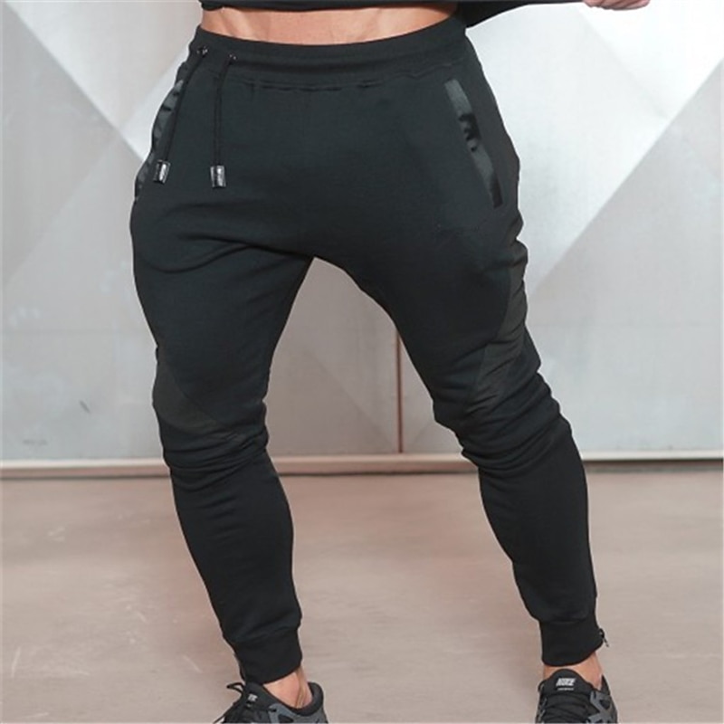 Men's Sweatpants Joggers Pocket Drawstring Elastic Waist Color Block Comfort Breathable Outdoor Daily Going out