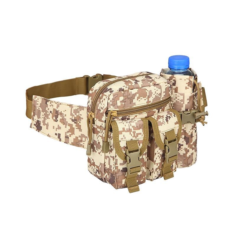 Men's Fanny Pack Chest Bag Belt Bag Nylon Outdoor Daily Buckle Zipper Print Adjustable Durable Anti-Shock Solid Color Color Block Plain CP Color Jungle camouflage ArmyGreen Crossbody Bag