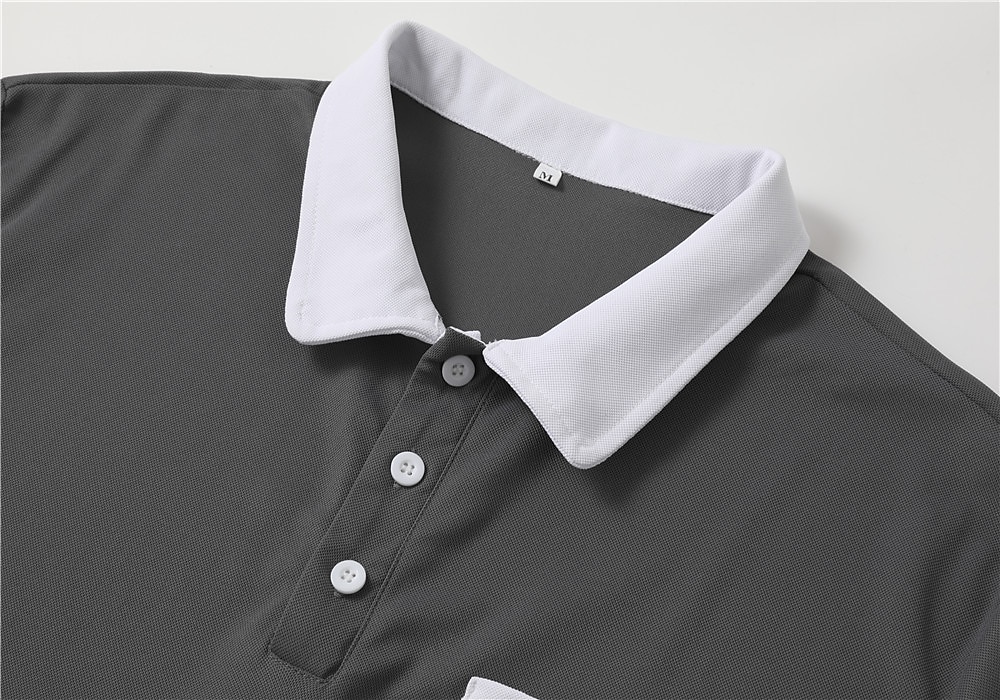 Men's Button Up Polos Polo Shirt Casual Holiday Lapel Short Sleeve Fashion Basic Plain Classic Summer Regular Fit Navy Black White Burgundy Sky Blue Grey Button Up Polos