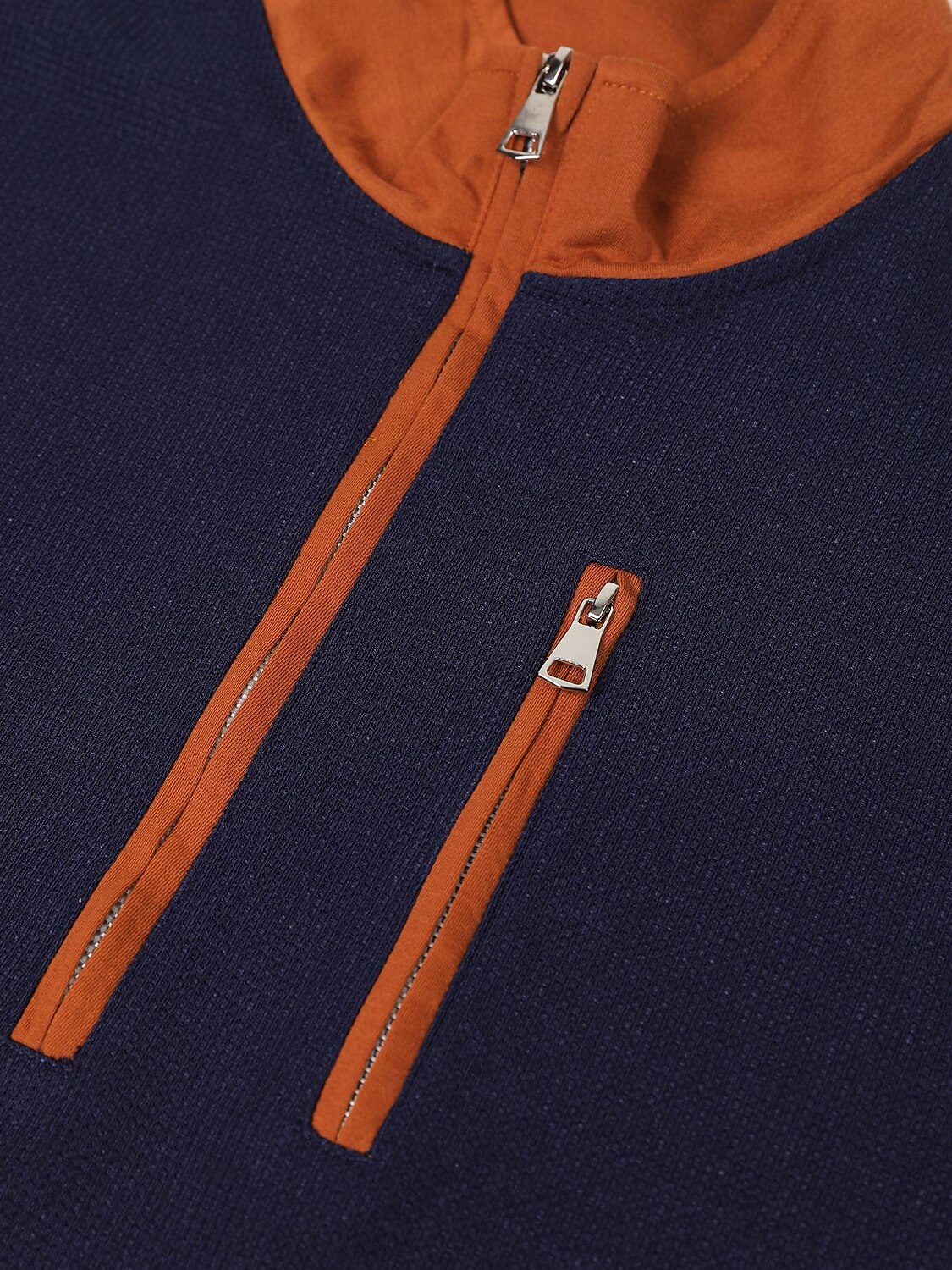 Men's T shirt Tee Waffle Knit Tee Tee Top Long Sleeve Shirt Color Block Quarter Zip Street Vacation Long Sleeve Patchwork Zipper Clothing Apparel Fashion Designer Basic