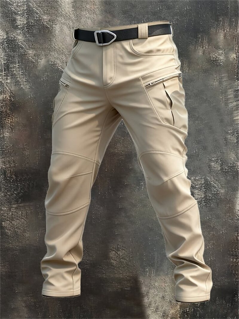 Men's Cargo Pants Trousers Tactical Pants Multi Pocket Solid Color Windproof Full Length Outdoor Daily Holiday Streetwear Stylish Blue Dark Khaki Inelastic