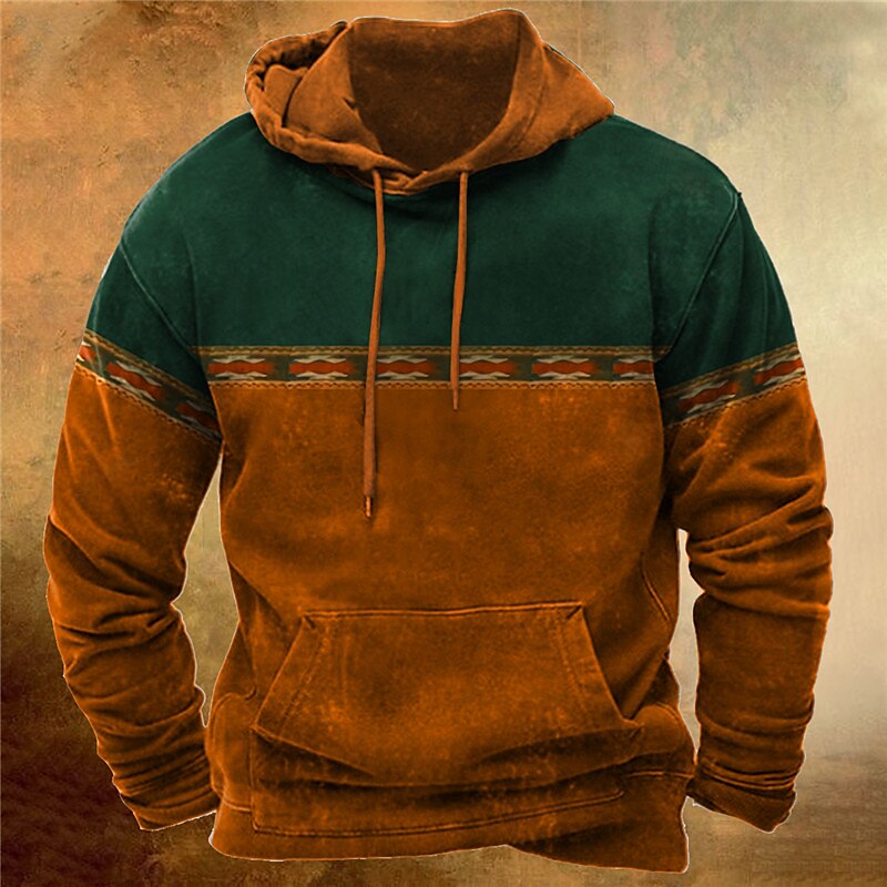 Men's Pullover Hoodie Sweatshirt White & Green Black Red Blue Brown Hooded Animal Bohemian Style Graphic Prints Print Daily Sports 3D Print Streetwear Designer Basic Spring &  Fall Clothing Apparel