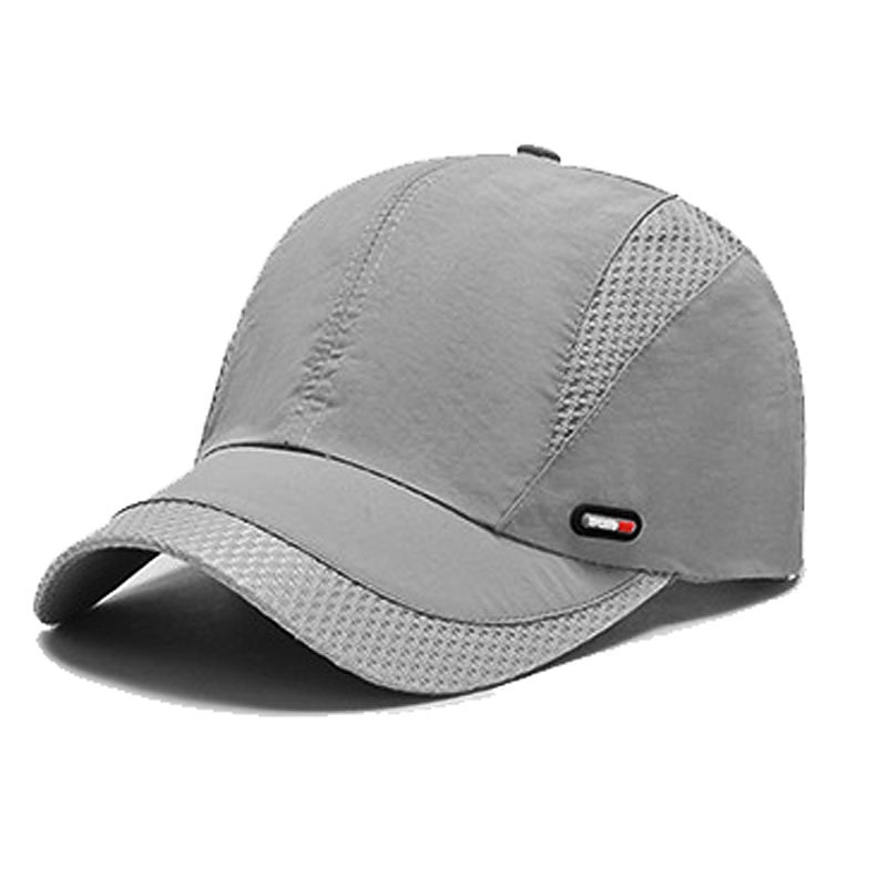 Men's Baseball Cap Dark Grey Black Mesh Patchwork Patchwork Adjustable Sun Protection Breathable Lightweight